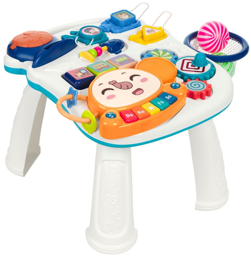 Antepremergător AT PERFORMANCE, 2 în 1 cu Panou Interactiv și Masă de Activități – Muzical, Educativ și Distractiv